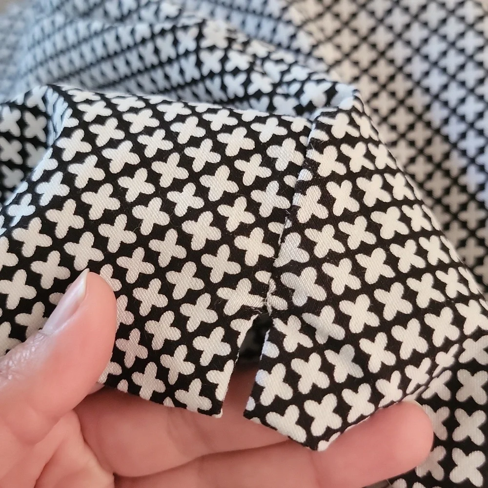 New York & Company STRETCH | Black And White Checkered Stretch Shorts Womens Med - Picture 10 of 10